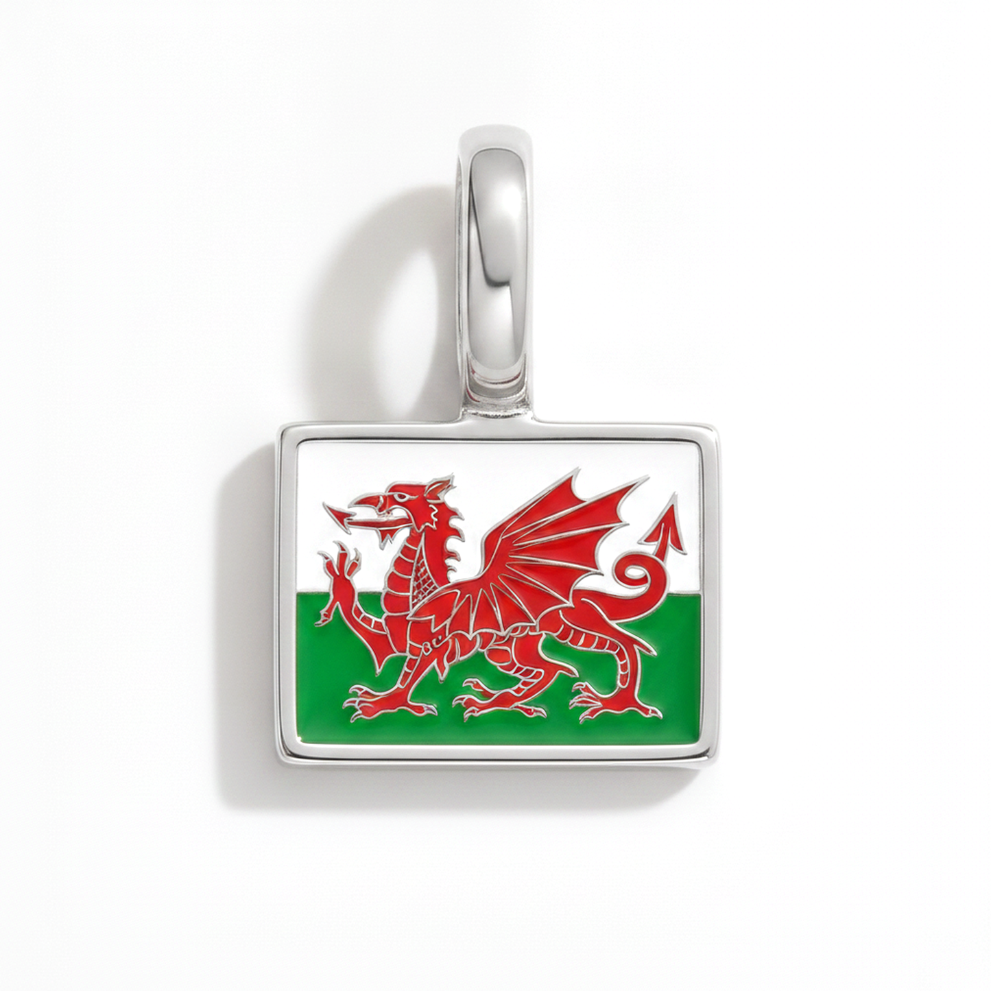 Charm - Flagge Eckig – Silber