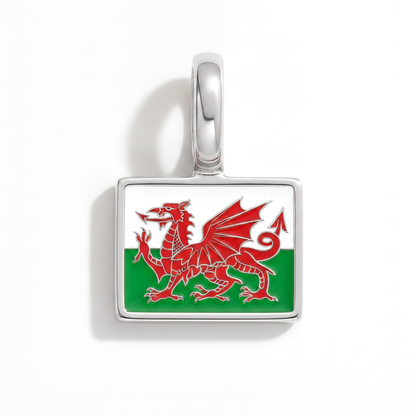 Charm - Flagge Eckig – Silber