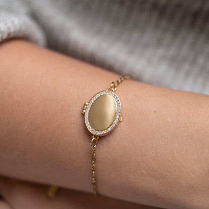 Medaillon Armband mit Foto - Oval