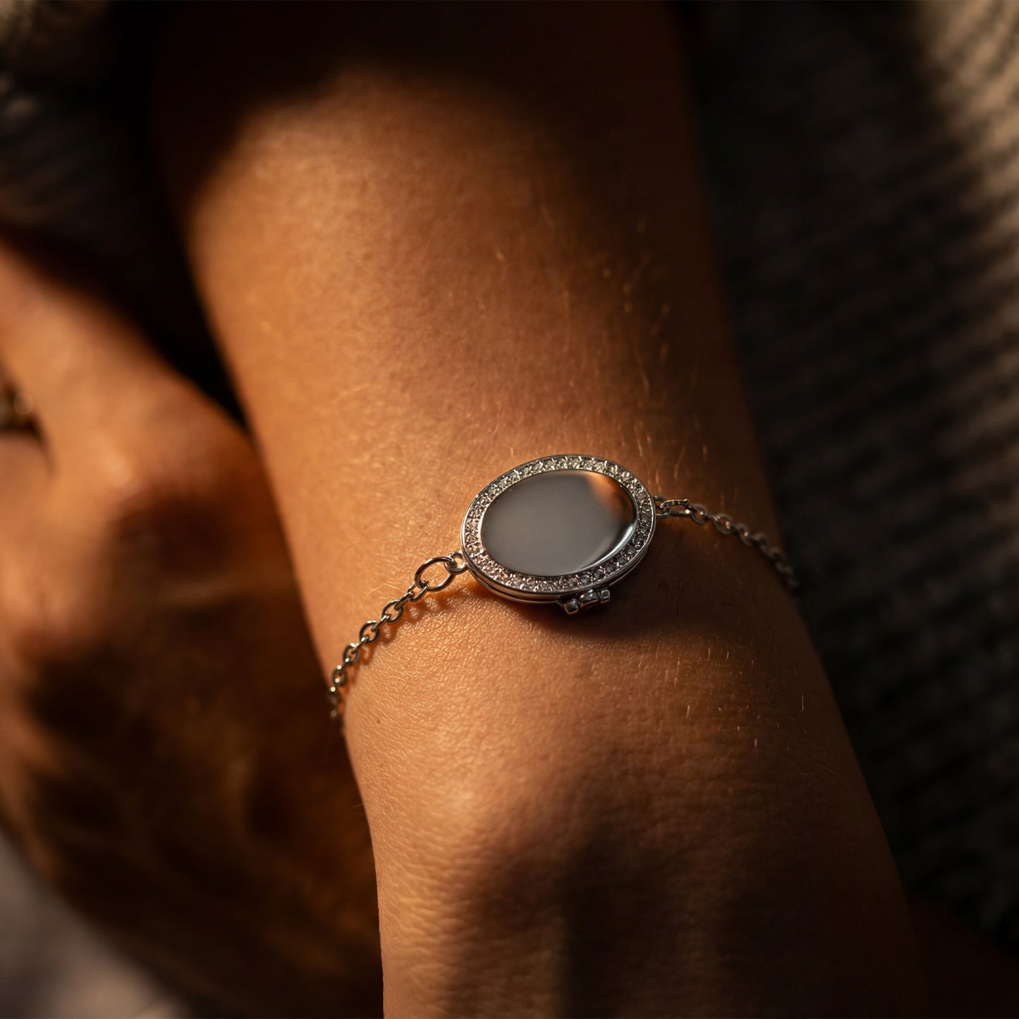 Medaillon Armband mit Foto - Oval