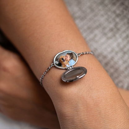 Medaillon Armband mit Foto - Oval