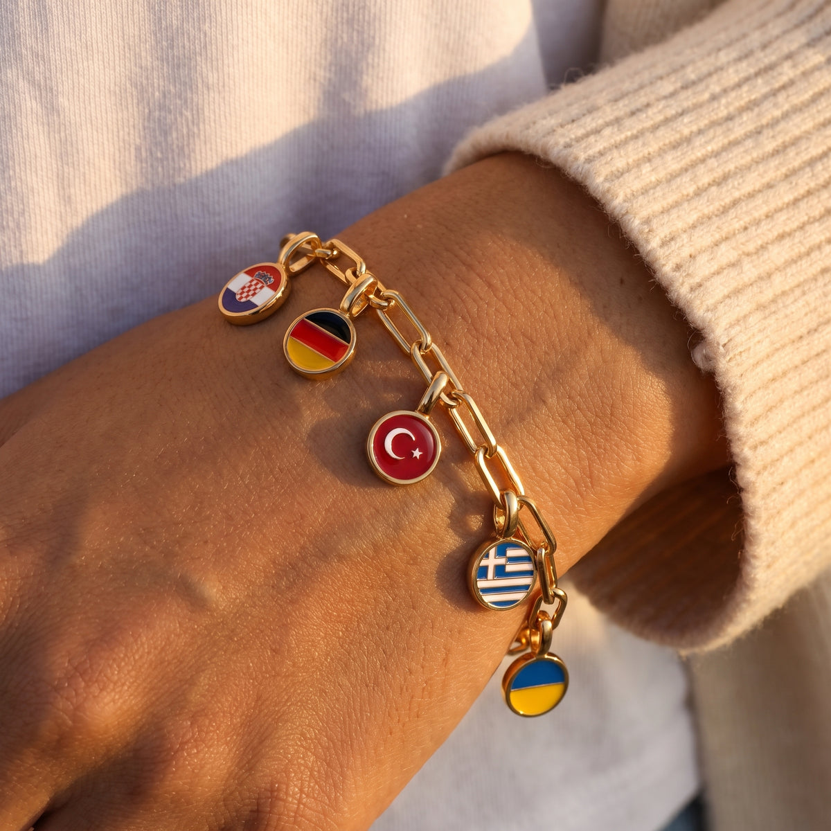 Länder Charm Armband