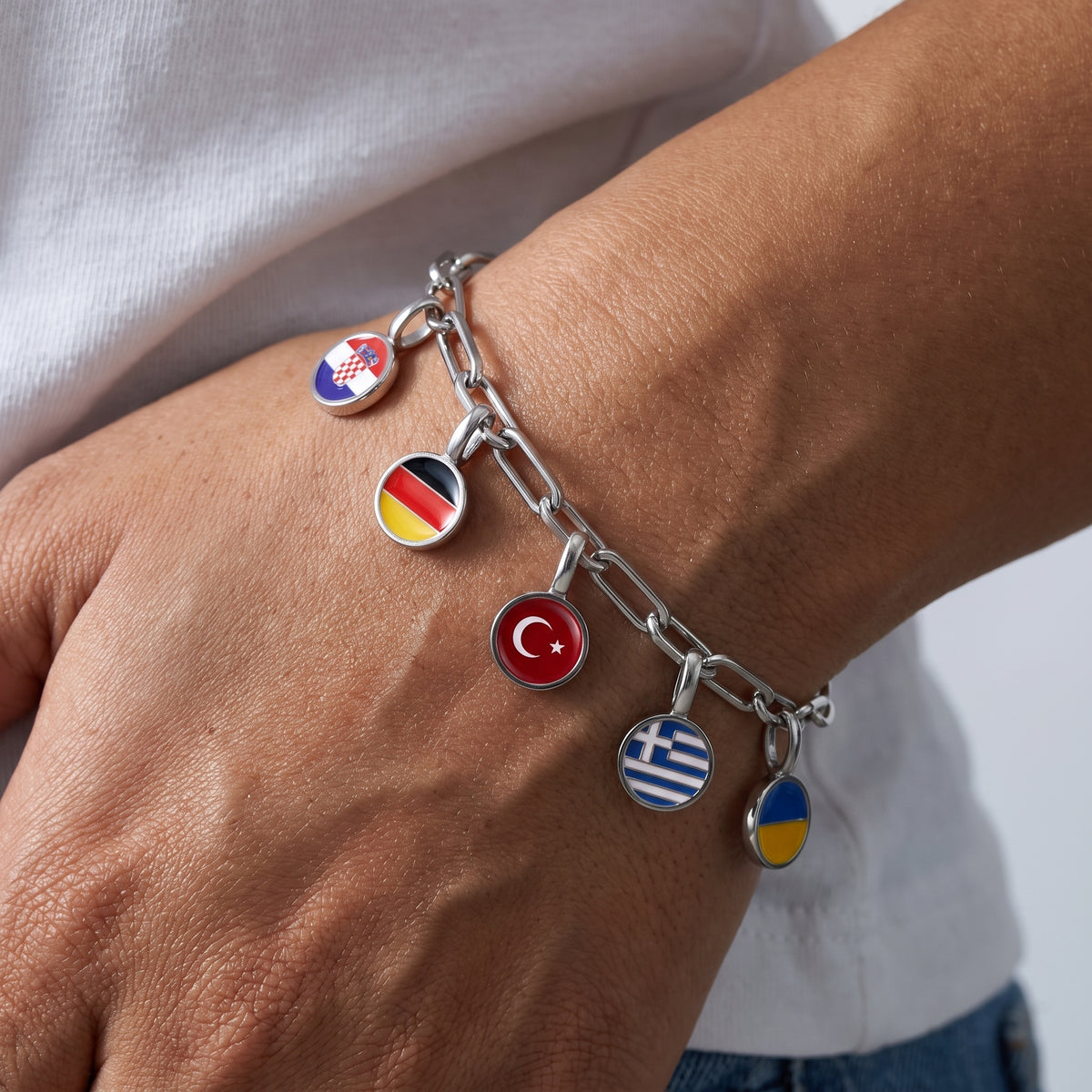Länder Charm Armband
