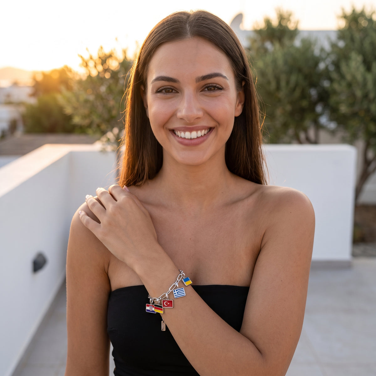 Länder Charm Armband