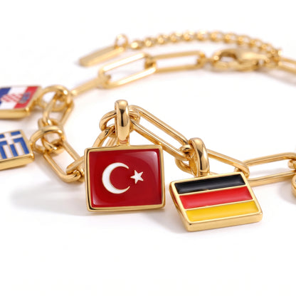 Länder Charm Armband