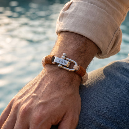 Geflochtenes Armband mit Gravur