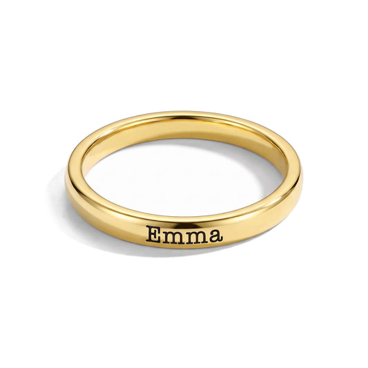 Stapelring mit Namen – Gold – 1 Ring