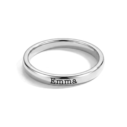 Stapelring mit Namen – Silber – Produktfoto