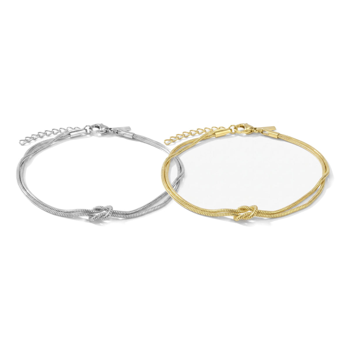 Forever-Knot-Armband – Gold & Silber – Produktfoto