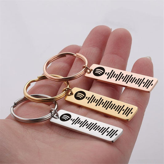 Personalized Spotify Favorite Song Keychain