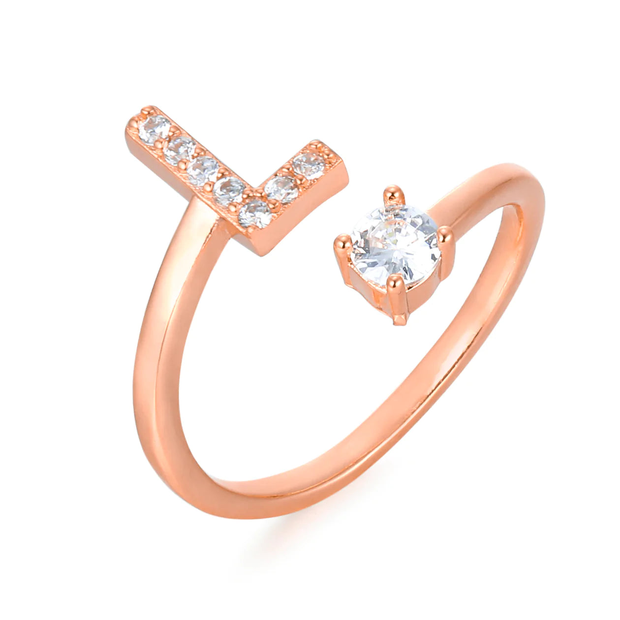 Zirkonia Buchstaben Ring