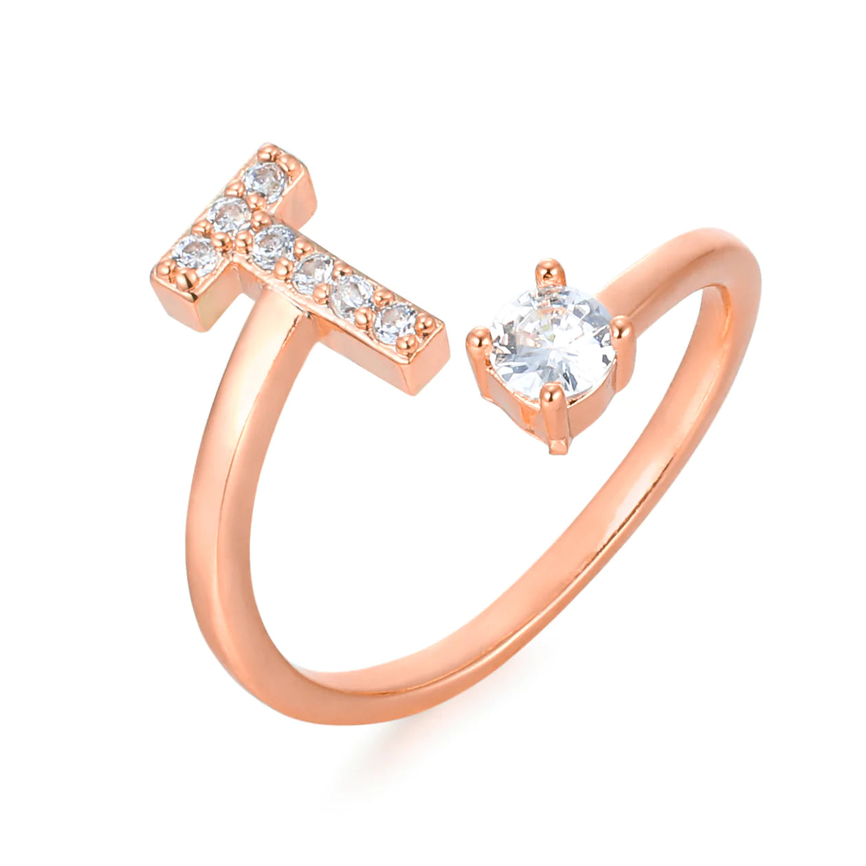 Zirkonia Buchstaben Ring
