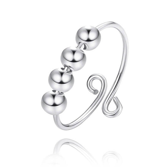 Handmade anti-stress pearl ring for "fumbling"