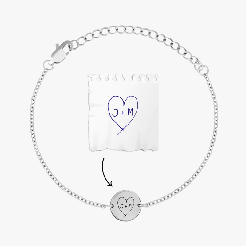 Personalized bracelet with your own handwriting/drawing