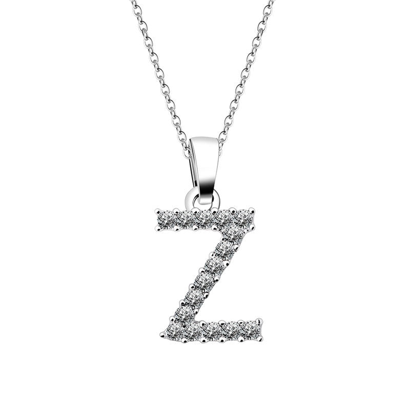 Zirkonia Buchstaben Halskette