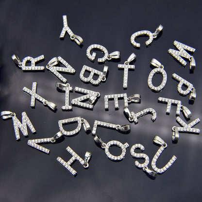 Zirkonia Buchstaben Halskette